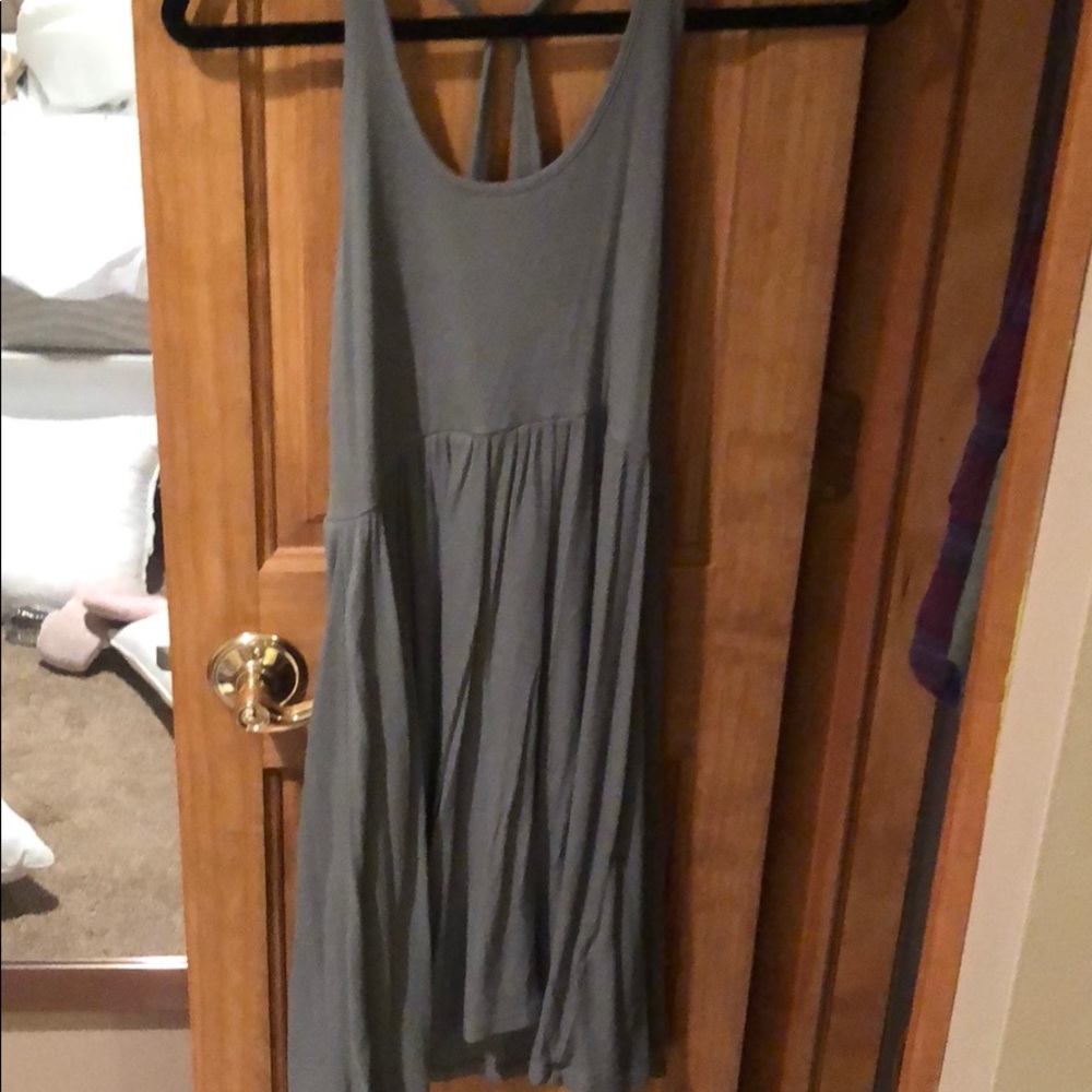 Green flowy dress